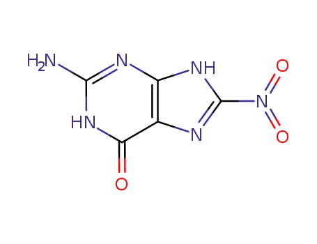 Molecular Structure of 168701-80-2 (8-NITROGUANINE)