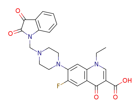 7-[4-(2,3-dioxo-2,3-dihydro-indol-1-ylmethyl)-piperazin-1-yl]-1-ethyl-6-fluoro-4-oxo-1,4-dihydro-quinoline-3-carboxylic acid
