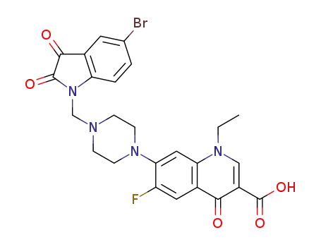 7-[4-(5-bromo-2,3-dioxo-2,3-dihydro-indol-1-ylmethyl)-piperazin-1-yl]-1-ethyl-6-fluoro-4-oxo-1,4-dihydro-quinoline-3-carboxylic acid