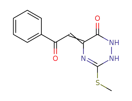 3-methylsulfanyl-5-(2-oxo-2-phenyl-ethylidene)-2,5-dihydro-1H-[1,2,4]triazin-6-one