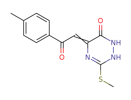 3-methylsulfanyl-5-(2-oxo-2-p-tolyl-ethylidene)-2,5-dihydro-1H-[1,2,4]triazin-6-one