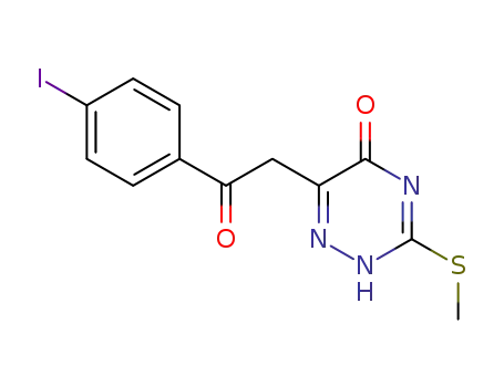 6-[2-(4-iodo-phenyl)-2-oxo-ethyl]-3-methylsulfanyl-2H-[1,2,4]triazin-5-one