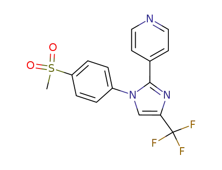 Molecular Structure of 177660-79-6 (Pyridine,
4-[1-[4-(methylsulfonyl)phenyl]-4-(trifluoromethyl)-1H-imidazol-2-yl]-)