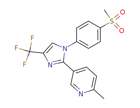 2-methyl-5-[1-[4-(methylsulfonyl)phenyl]-4-trifluoromethyl-1H-imidazol-2-yl]pyridine
