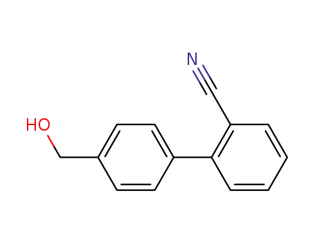 Molecular Structure of 154709-19-0 (4-(2-Cyanophenyl)benzyl alcohol)