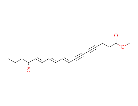 (8E,10E,12E)-(R)-14-Hydroxy-heptadeca-8,10,12-triene-4,6-diynoic acid methyl ester