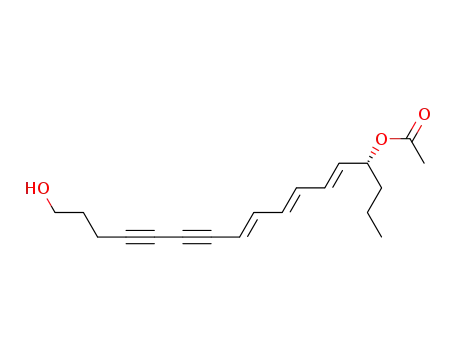 Acetic acid (2E,4E,6E)-(R)-14-hydroxy-1-propyl-tetradeca-2,4,6-triene-8,10-diynyl ester