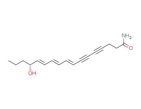 (8E,10E,12E)-(R)-14-Hydroxy-heptadeca-8,10,12-triene-4,6-diynoic acid amide