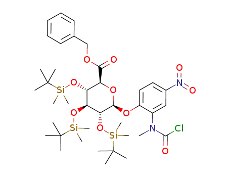 benzyl [2-(N-chloroformyl-N-methylamino)-4-nitrophenyl-2,3,4-tri-O-(tert-butyldimethylsilyl)-β-D-glucopyranoside]uronate
