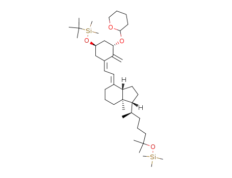2-{(1S,5R)-5-(tert-Butyl-dimethyl-silanyloxy)-3-[2-[(1R,3aS,7aR)-1-((R)-1,5-dimethyl-5-trimethylsilanyloxy-hexyl)-7a-methyl-octahydro-inden-(4E)-ylidene]-eth-(Z)-ylidene]-2-methylene-cyclohexyloxy}-tetrahydro-pyran