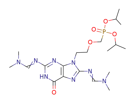 {2-[2,8-bis-(dimethylamino-methyleneamino)-6-oxo-1,6-dihydro-purin-9-yl]-ethoxymethyl}-phosphonic acid diisopropyl ester