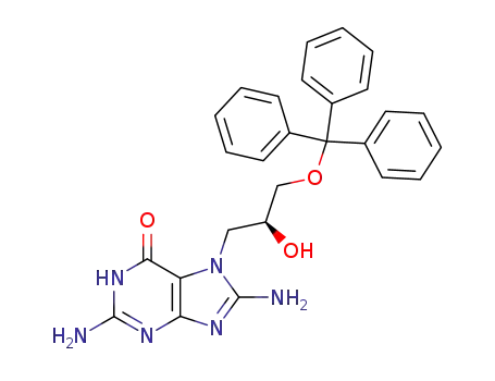 2,8-Diamino-7-((S)-2-hydroxy-3-trityloxy-propyl)-1,7-dihydro-purin-6-one
