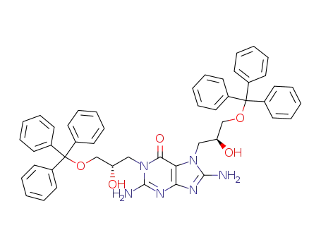 2,8-Diamino-1,7-bis-((S)-2-hydroxy-3-trityloxy-propyl)-1,7-dihydro-purin-6-one