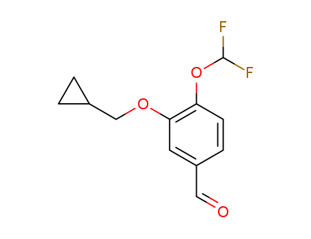 151103-09-2,4-(DIFLUOROMETHOXY)-3-(CYCLOPROPYLMETHOXY)-BENZALDEHYDE,3-Cyclopropylmethoxy-4-difluoromethoxybenzaldehyde;