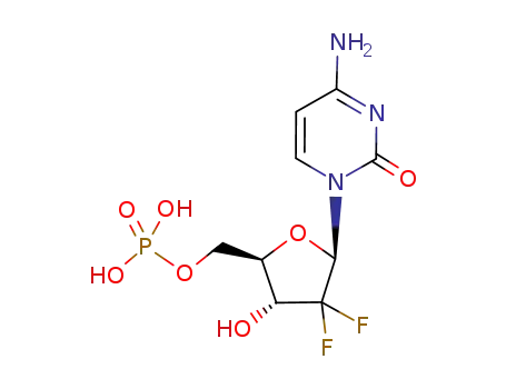 Molecular Structure of 116371-67-6 (2'-Deoxy-2',2'-difluoro-5'-cytidylic Acid)