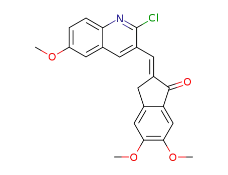 2-[1-(2-Chloro-6-methoxy-quinolin-3-yl)-meth-(E)-ylidene]-5,6-dimethoxy-indan-1-one