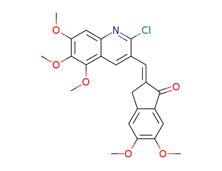 2-[1-(2-Chloro-5,6,7-trimethoxy-quinolin-3-yl)-meth-(E)-ylidene]-5,6-dimethoxy-indan-1-one