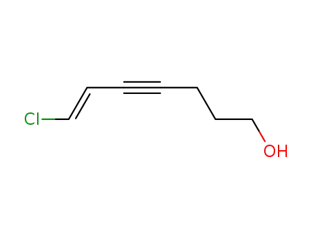 Molecular Structure of 646534-13-6 (6-Hepten-4-yn-1-ol, 7-chloro-, (6E)-)