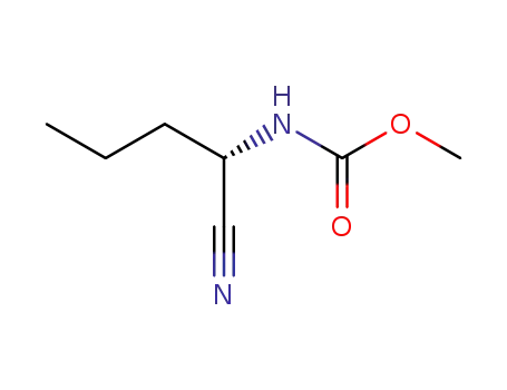 Molecular Structure of 631921-64-7 (Carbamic acid, [(1S)-1-cyanobutyl]-, methyl ester)