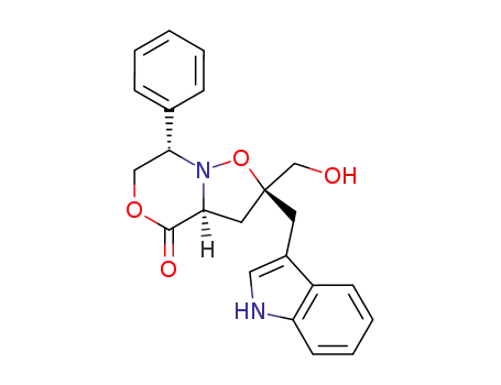(2S,5S,8aS)-2-(hydroxymethyl)-2-[(indol-3-yl)methyl]-5-phenyl-1,5,6,8a-tetrahydro-3,7-dioxaindolizin-8(2H)-one