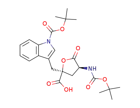(2S,4S)-4-(tert-butyloxycarbonyl)amino-2-[(1-(tert-butyloxycarbonyl)indol-3-yl)methyl]-5-oxooxolane-2-carboxylic acid