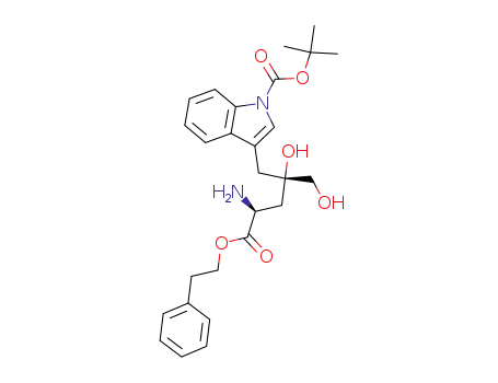 3-((2S,4S)-4-Amino-2-hydroxy-2-hydroxymethyl-4-phenethyloxycarbonyl-butyl)-indole-1-carboxylic acid tert-butyl ester