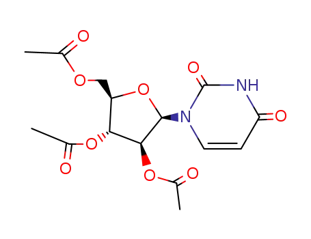 Molecular Structure of 14057-18-2 (1-(2-O,3-O,5-O-Triacetyl-β-D-arabinofuranosyl)-2,4(1H,3H)-pyrimidinedione)