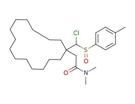 Molecular Structure of 823213-54-3 (Cyclopentadecaneacetamide,
1-[chloro[(4-methylphenyl)sulfinyl]methyl]-N,N-dimethyl-)