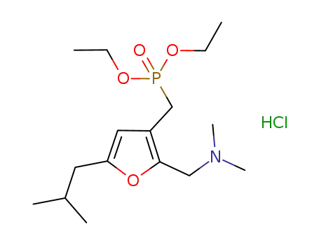 2-isobutyl-4-diethoxyphosphorylmethyl-5-(dimethylaminomethyl)furan hydrochloride