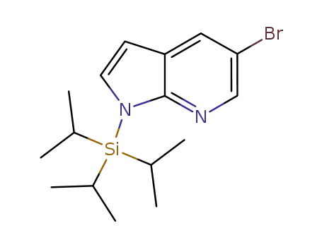 Molecular Structure of 858116-66-2 (5-BROMO-1-TRIISOPROPYLSILANYL-1H-PYRROLO[2,3-B]PYRIDINE)