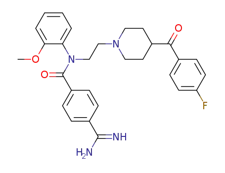 4-amidino-N-{2-[4-(4-fluorobenzoyl)piperidino]ethyl}-N-(2-methoxyphenyl)benzamide