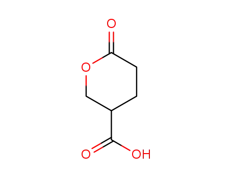 Molecular Structure of 5807-38-5 (2H-Pyran-3-carboxylic acid, tetrahydro-6-oxo-)