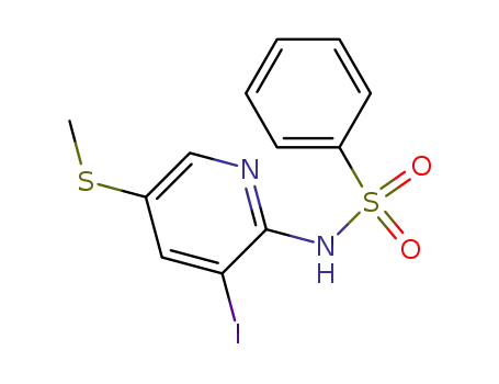 2-benzenesulfonylamino-3-iodo-5-methylthiopyridine
