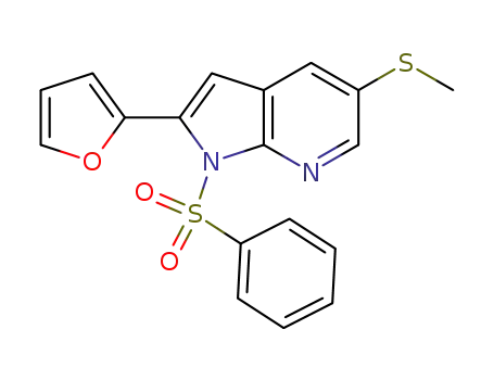 2-(furan-2-yl)-5-methylthio-1-benzenesulfonyl-1H-pyrrolo[2,3-b]pyridine