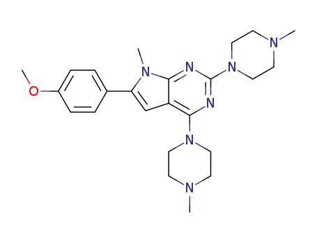 6-(4-methoxyphenyl)-7-methyl-2,4-bis-(4-methylpiperazin-1-yl)-7H-pyrrolo[2,3-d]pyrimidine