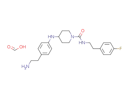 4-[4-(2-Aminoethyl)anilino]-N-(4-fluorophenethyl)-1-piperidinecarboxamide formate