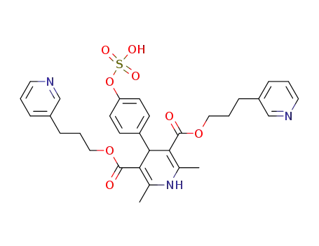 Di-3-(pyrid-3-yl)-propyl 1,4-dihydro-2,6-dimethyl-4-(4-sulphoxyphenyl)-pyridine 3,5-dicarboxylate