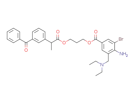 1-(4-Amino-3-bromo-5-diethylaminomethyl-benzoyloxy)-3-(3-benzoyl-α-methyl-phenylacetoxy)-n-propane