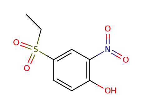 Molecular Structure of 84996-11-2 (4-(Ethylsulphonyl)-2-nitrophenol)
