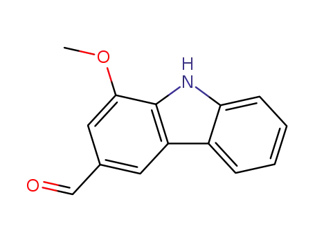 Molecular Structure of 723-97-7 (1-Methoxy-9H-carbazole-3-carbaldehyde)