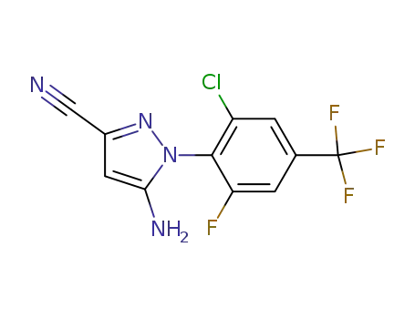 5-amino-1-(2-chloro-6-fluoro-4-(trifluoromethyl)phenyl)-1H-pyrazole-3-carbonitrile
