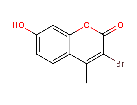 Molecular Structure of 55977-10-1 (3-BROMO-7-HYDROXY-4-METHYLCHROMEN-2-ONE)