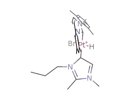 (platinum)(hydride)(bromide)(1,3-bis(2,4,6-trimethylphenyl)imidazolin-2-ylidene)(1,2-dimethyl-3-propylimidazole)