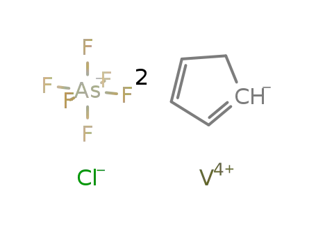 2C5H5(1-)*V(4+)*Cl(1-)*AsF6(1-)=(C5H5)2VCl(AsF6)