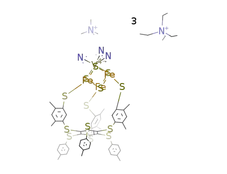 Me4N(EtN)3{VFe3S4((1,3,5-tris(4,6-dimethyl-3-mercaptophenyl)thio)-2,4,6-tris(p-tolylthio)benzenate)(CN)3}