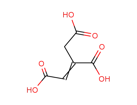 Molecular Structure of 499-12-7 (propene-1,2,3-tricarboxylic acid)