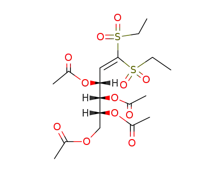 D-arabino-3,4,5,6-tetraacetoxy-1,1-bis-ethanesulfonyl-hex-1-ene