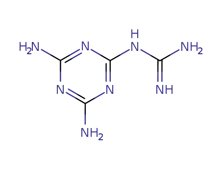 Molecular Structure of 4405-08-7 ((4,6-DIAMINO-1,3,5-TRIAZINE-2-YL)GUANIDINE)