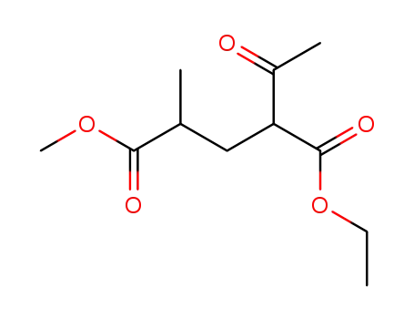 Molecular Structure of 74650-83-2 (Pentanedioic acid, 2-acetyl-4-methyl-, 1-ethyl 5-methyl ester)