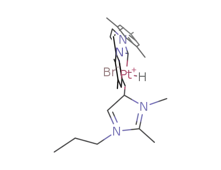 (platinum)(hydride)(bromide)(1,3-bis(2,4,6-trimethylphenyl)imidazolin-2-ylidene)(1,2-dimethyl-3-propylimidazole)